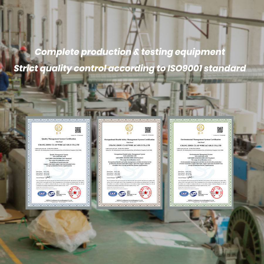 Complete testing and inspection equipment Strict quality contro